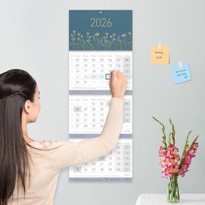 Produktbild für 3-Monatskalender Häfft 9994-0, Fine Flowers, Ferienübersicht