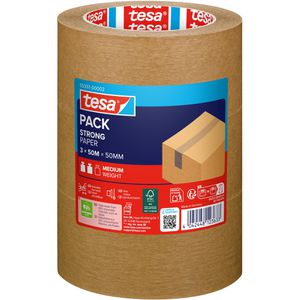 Packband Tesa 55337, ecoLogo Papier, braun