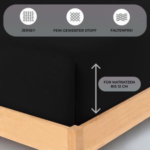 Produktbild für Spannbettlaken Buymax Jersey, 200 x 200 cm