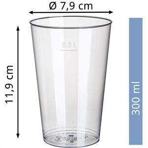 Produktbild für Trinkbecher Papstar 12140, glasklar, PS