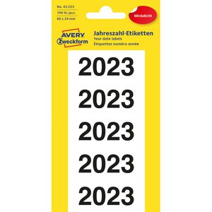 Produktbild für Jahreszahlen Zweckform 43-223, Aufkleber