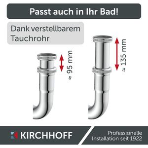 Produktbild für Siphon Kirchhoff Röhrensiphon PLUS für Waschbecken