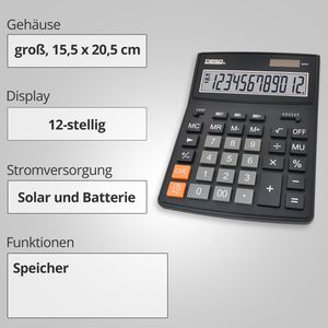 Produktbild für Taschenrechner DESQ Heavy Duty XLarge 30444