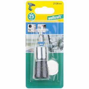 Produktbild für Drahtbürste Wolfcraft 2126000, Pinselbürste Ø 25mm