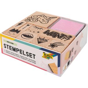 Motivstempel Folia Stempelset Einhorn, aus Holz