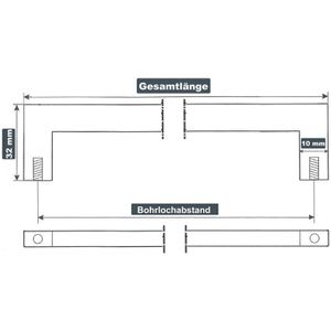 Produktbild für Möbelgriffe SO-TECH E8, silber, aus Edelstahl