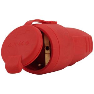 Schutzkontakt-Kupplung Unitec 44092L, rot