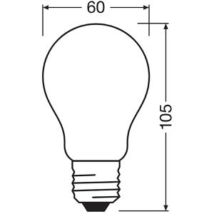 Produktbild für LED-Lampe OSRAM frosted, E27