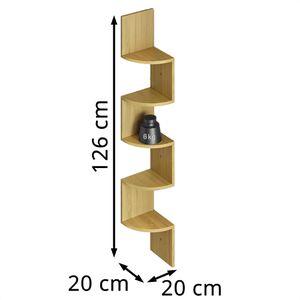 Produktbild für Wandregal Vasagle LBC072Y70, eiche
