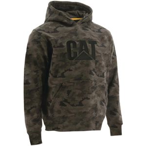 CAT Arbeitspullover Hoodie Trademark night camo, mit Kapuze, grau-grün, Größe L