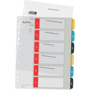 Produktbild für Register Leitz 1246-00-00 Cosy, A4 Überbreite, 1-6