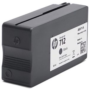 Produktbild für Tinte HP 712, 3ED71A schwarz