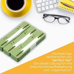 Produktbild für Heftstreifen perfect-line 34 x 150mm, grün