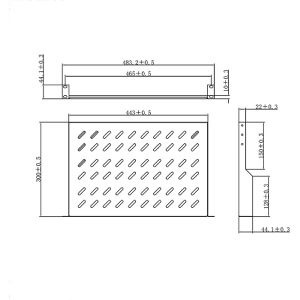 Produktbild für Netzwerkschrank-Fachboden LogiLink SF1C40B, 30 cm Einbautiefe