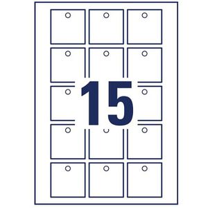 Produktbild für Hängeetiketten Zweckform T1002-10, 50 x 50 mm