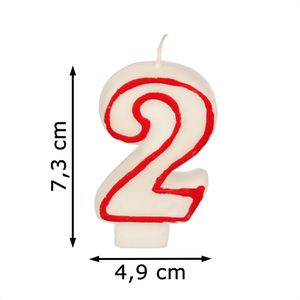 Produktbild für Kerzen Papstar 19302, Zahlenkerze 2