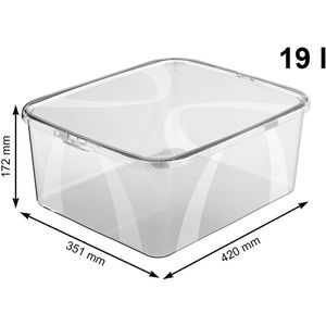 Produktbild für Aufbewahrungsbox Rotho Lona, 19L