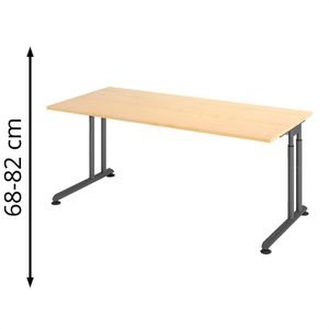 Schreibtisch Hammerbacher Z-Serie, ahorn / graphit