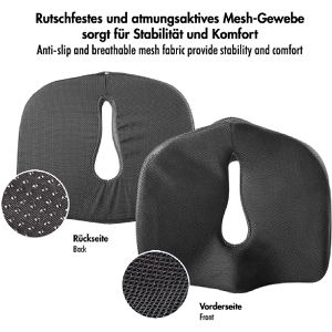 Produktbild für Orthopädisches-Sitzkissen LogiLink EO0088, schwarz