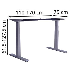 Produktbild für Schreibtischgestell Actiforce Pro 670SLS, silber