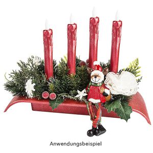 Produktbild für LED-Kerze Ideen-mit-Herz 010554, Echtwachs-Stabkerzen creme