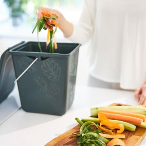 Produktbild für Mülleimer Rotho Greenline, Komposteimer,dunkelgrün