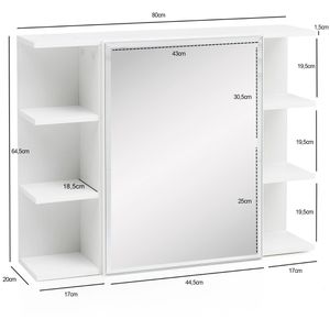 Produktbild für Spiegelschrank Wohnling WL5.754, weiß