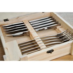 Produktbild für Steakbesteck Zwilling 07150-359, in Holzkiste, Edelstahl 18/10