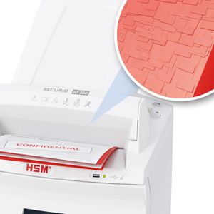 Produktbild für Aktenvernichter HSM SECURIO AF350, 2112111, weiß, mit Rollen