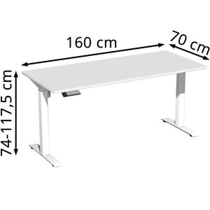 Produktbild für Schreibtisch Geramöbel Elevate Home, lichtgrau / weiß