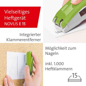 Produktbild für Heftgerät Novus Twinset E15/E210, 020-1874, inkl. Locher
