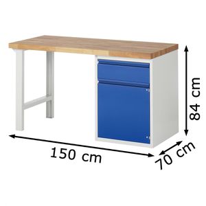 Produktbild für Werkbank Rau Basic 7502-1, blau