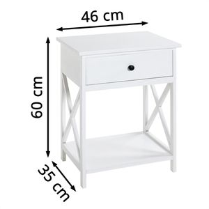 Produktbild für Beistelltisch Haku-Möbel 23362, Madrid, weiß, aus Holz