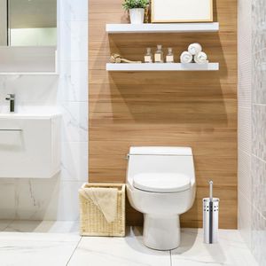 Produktbild für WC-Bürste Relaxdays rund, silber