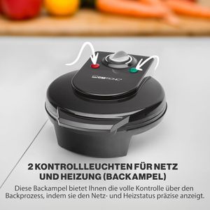 Produktbild für Waffeleisen Clatronic WA3491 Waffelautomat, 1200 W