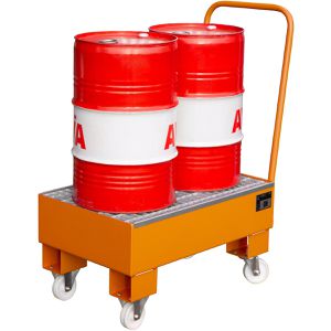Produktbild für Auffangwanne BAUER AW 60-1 SR, orange, aus Stahl