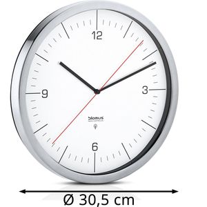 Produktbild für Wanduhr Blomus CRONO 65436, Edelstahl, Funkuhr