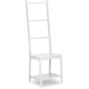 Relaxdays Herrendiener 10020925, weiß, Herrendienerstuhl, 40 x 133 x 42cm, Bambus