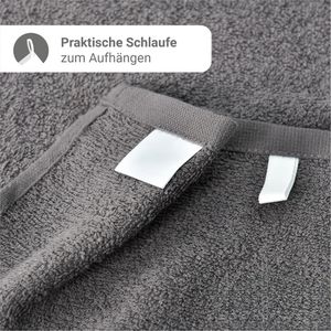 Produktbild für Handtuch NatureMark Frottier, anthrazit, 30 x 50 cm