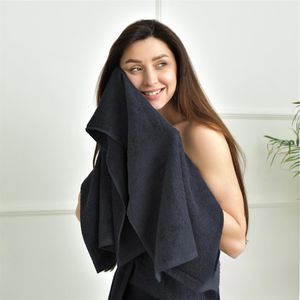 Produktbild für Handtuch NatureMark Frottier, schwarz, 50 x 100 cm