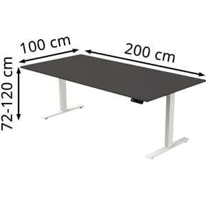 Produktbild für Schreibtisch Kerkmann Move 3, anthrazit / weiß