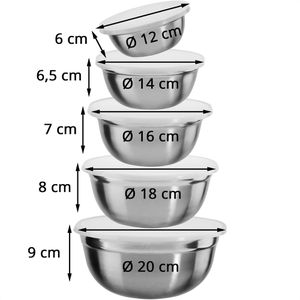Produktbild für Schüssel KING Marie, Set mit Deckel, 5-teilig