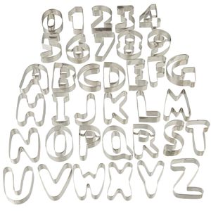 Ausstechformen Relaxdays 10024276, Set, Buchstaben & Zahlen