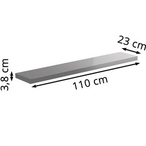 Produktbild für Wandregal CASARIA 107762, grau