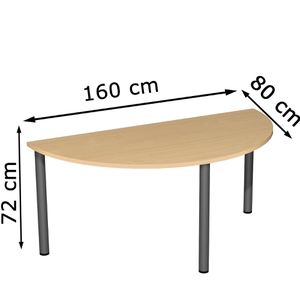 Produktbild für Besprechungstisch Geramöbel S-710713-BA, Halbkreis