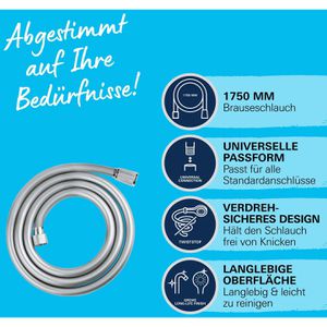 Produktbild für Duschschlauch GROHE Vitalioflex Trend 28742002, verchromt