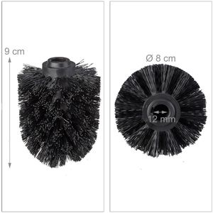 Produktbild für WC-Bürstenkopf Relaxdays 10021026, schwarz, 5 Stück