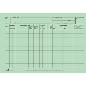 Produktbild für Fahrtenbuch RNK 3116, A5 quer