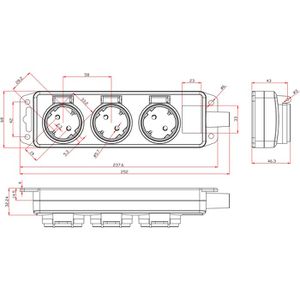 Produktbild für Steckdosenleiste Kopp Feuchtraum mit 1,4m Kabel