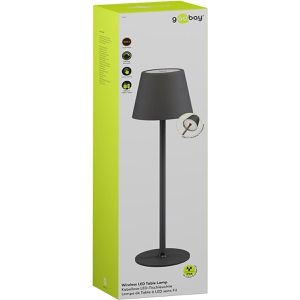 Produktbild für Tischlampe Goobay 77673, schwarz, LED, warmweiß